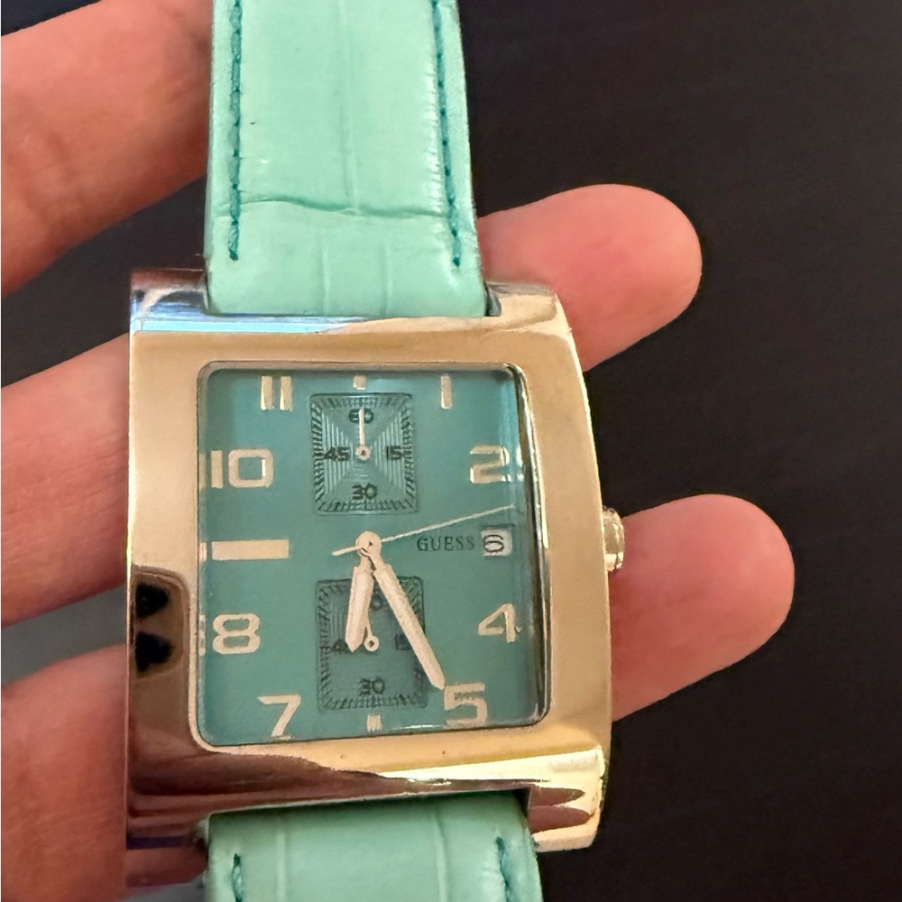 Guess Blue/ green -aqua watch with Modern Design